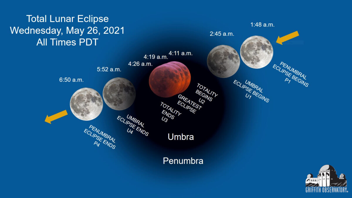 Lunar Eclipse Online Broadcast May 26, 2021 Griffith Observatory